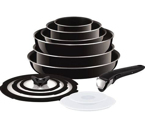 Tefal Ingenio L Piece Pan Set Black Enamel Pan Enamel