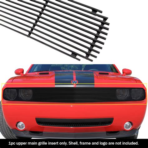 Fits 2009 2014 Dodge Challenger Phantom Black Billet Grille Insert EBay