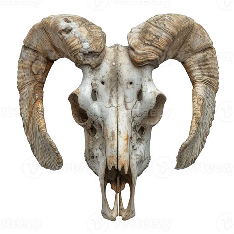ai generated goat skull isolated  transparent background satanic
