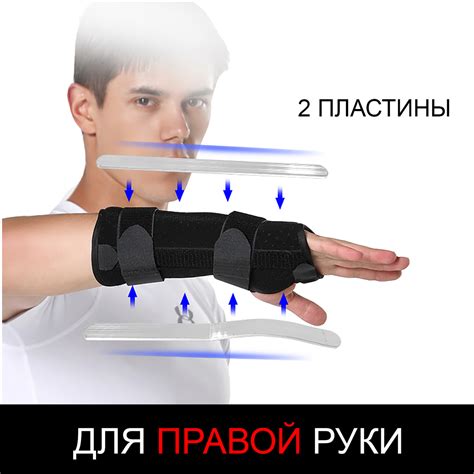Бандаж с пластиной на запястье, Фиксатор усиленный на лучезапястный ...
