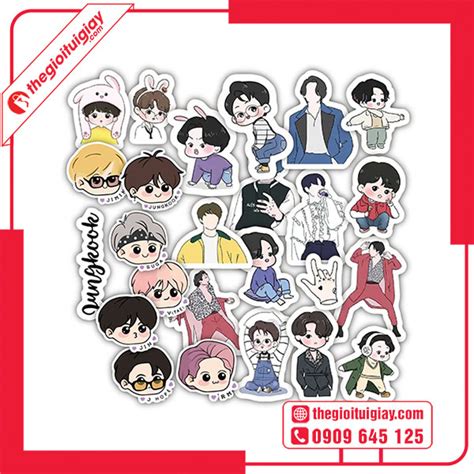 23 Mẫu Bts Stickers Độc Đáo Army Rất Yêu Công Ty Thế Giới Túi Giấy
