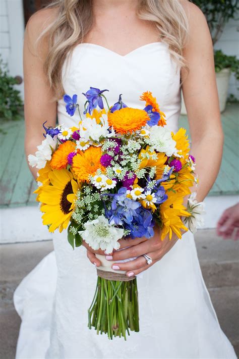 Texas Wildflower And Sunflower Bouquet In Austin Texas Sunflower