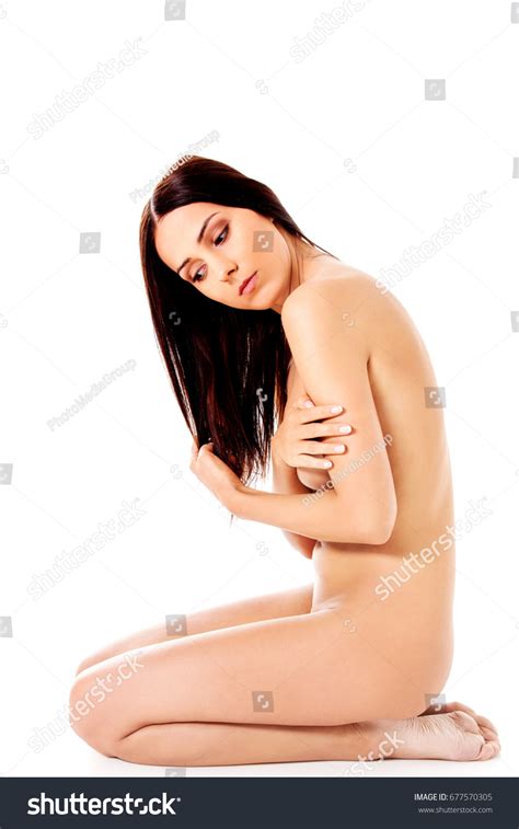 Nude Woman Kneeling On Floor Stock Photo Shutterstock