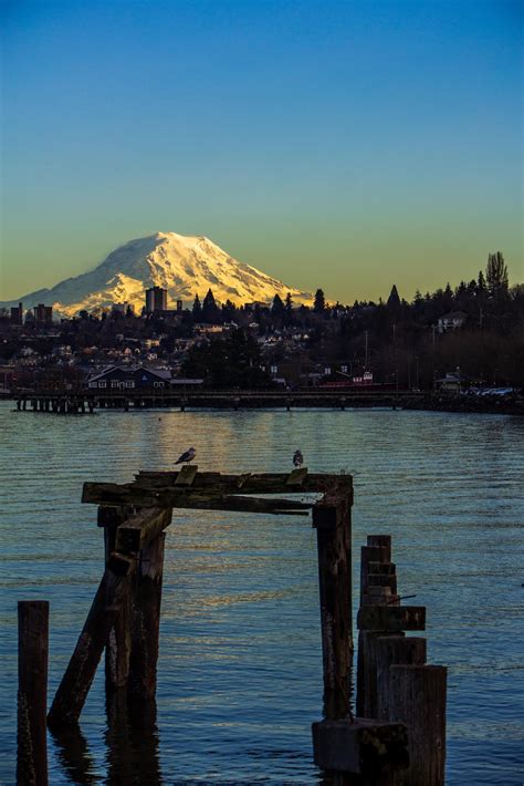 Golden hour over the Columbia Gorge from the magical hills of ...