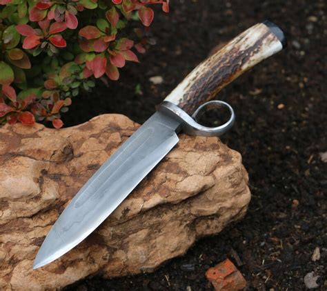 ALASKA Bowie Knife With Antler Hamon Hardening Pagan Norse Etsy