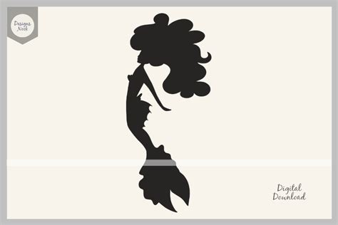 Mermaid Silhouette Svg Vector Clipart Graphic By Designs Nook