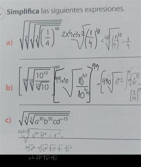 Simplifica Las Siguientes Expresiones Brainly Lat