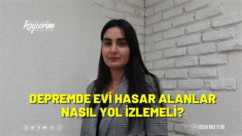 DEPREMDE EVİ HASAR ALANLAR NASIL YOL İZLEMELİ YouTube