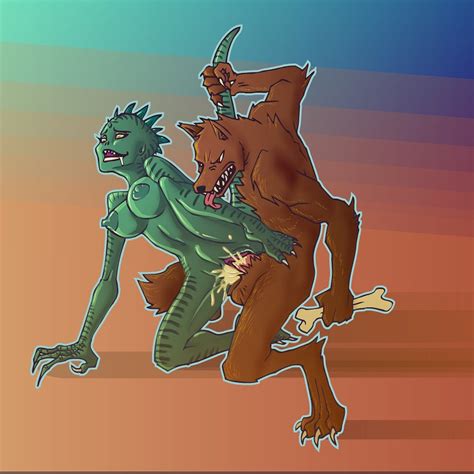WolfMan LizardGirl By Supersatanson Hentai Foundry