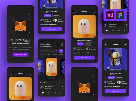 NFT Market Mobile App UI Kits By Infinity Labs EpicPxls