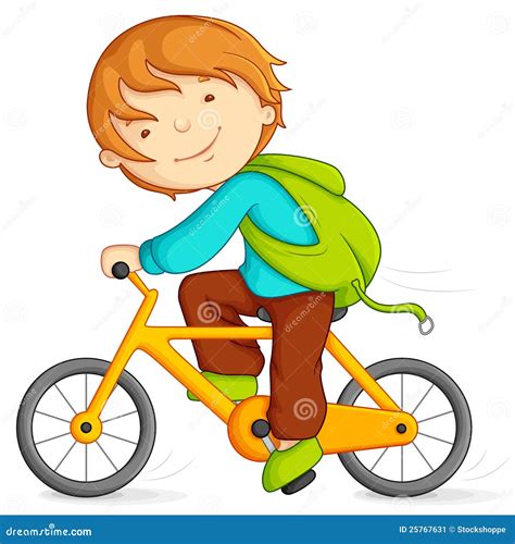 Boy Cycling Stock Vector Illustration Of Healthy Action 25767631