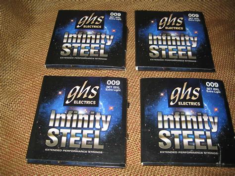 Four 4 Sets Ghs Infinity Steel Isxl Guitar Strings Reverb