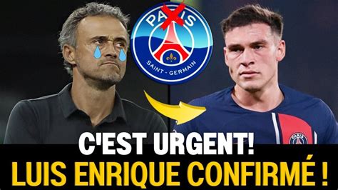 PSG Dernières nouvelles Cela a surpris tout le monde Luis Enrique