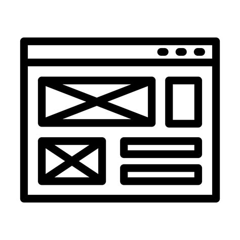 Wireframe Icon Design 16695759 Vector Art At Vecteezy