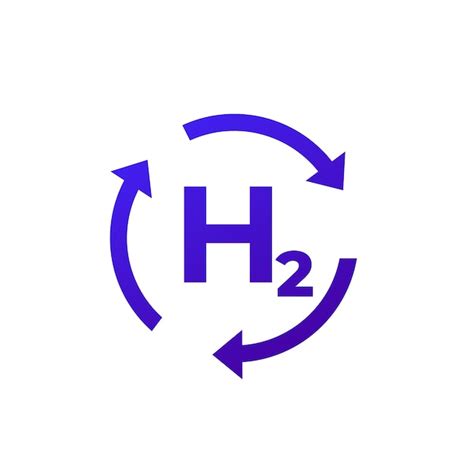 Premium Vector Hydrogen Energy H2 Vector Icon With Arrows