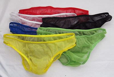 K1571M Hot Mens Sexy Bikinis C Thru Mesh Low Rise EBay