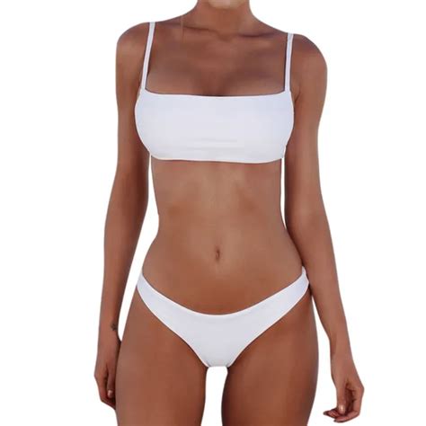 New Sexy Push Up Unpadded Brazilian Bikini Set Women Vintage Swimwear Swimsuit Beach Suit