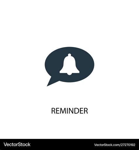 Reminder Icon Simple Element Royalty Free Vector Image