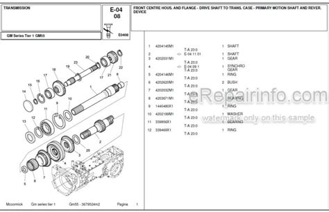 McCormick GM55 Parts Catalog Tractor