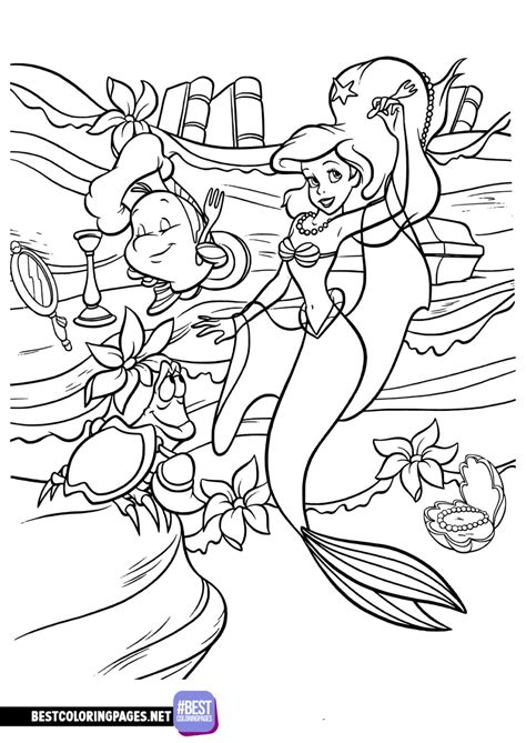 Ariel Coloring Pages - Free printable coloring pages