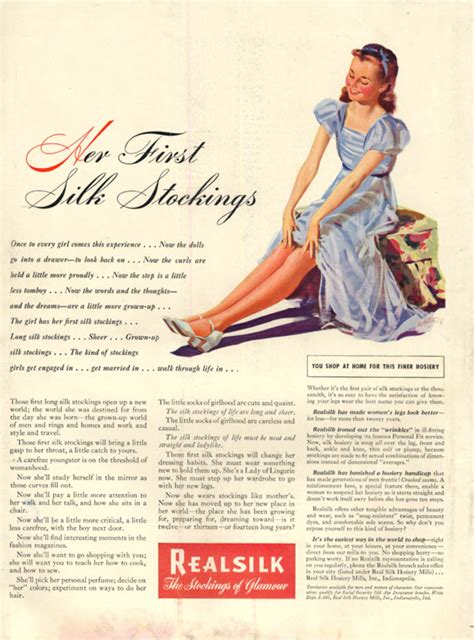 Her First Silk Stockings Real Silk Stockings Ad 1941 Coby Whitmore Art L