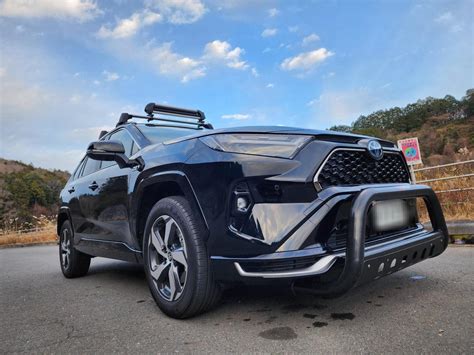 NexusJapan 新型RAV4 50系 パーツ NEW ブルバー ショートタイプ グリルガード スチール製 フロントバンパーガード 再