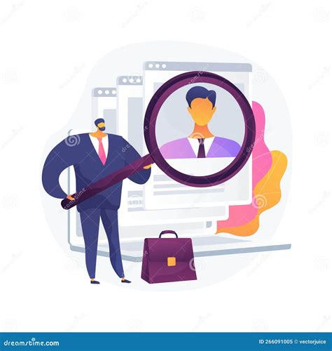 Virtual Job Fair Abstract Concept Vector Illustration Stock Vector