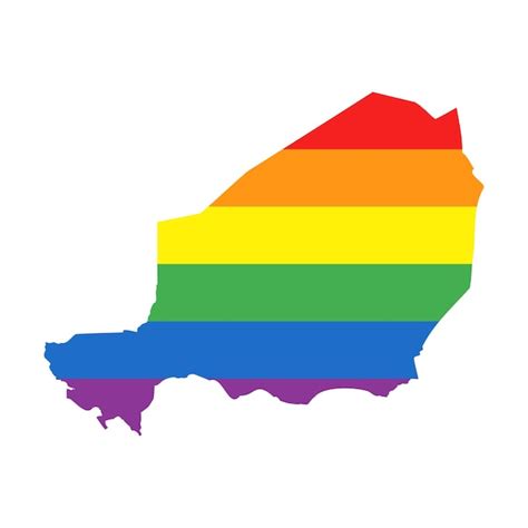 Bandeira Do Arco Ris Do Orgulho Gay Lgbtq Mapa De Vetor Premium