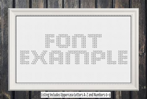 This Is Fine Fuck Backstitch Alphabet Pattern Etsy Uk