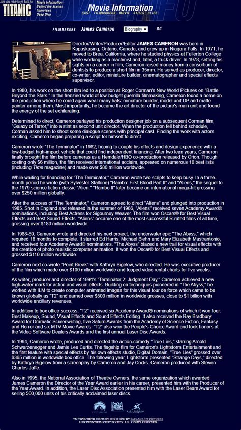 Titanic In 1997 Web Design Museum