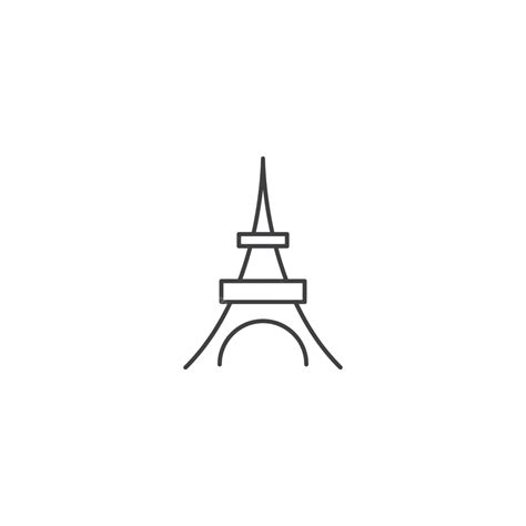 Eifel Tower Ilustration Vector Monument Romantic Building Vector