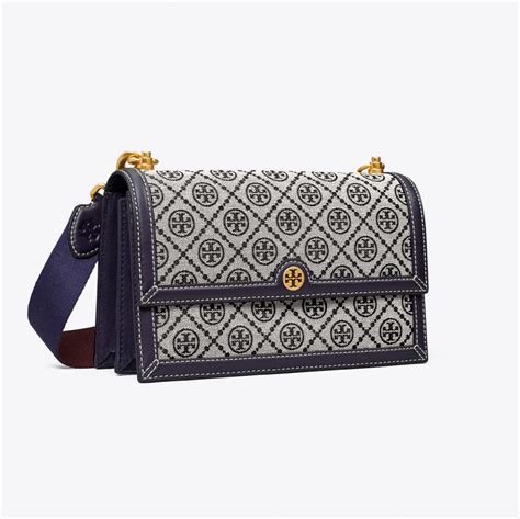 Tory Burch T Monogram Jacquard Shoulder Bag Luxe Paradise