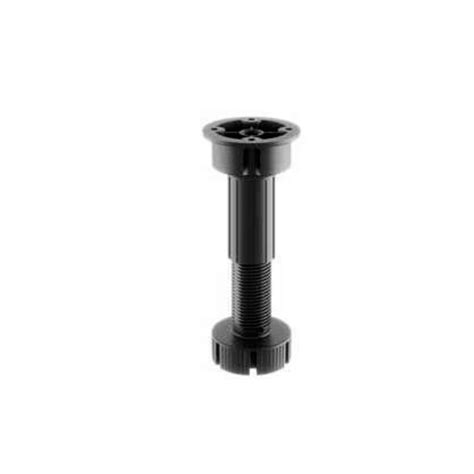 plastic furniture leg adjustable  mm black volpato  marmoyrhs