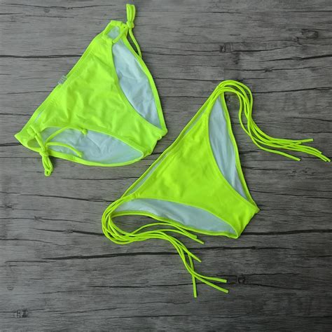 Women Yellow Bikini Bottoms 2019 Sexy Secret Swimwear Biquini Bikinis Brazilian Bikini Low Waist