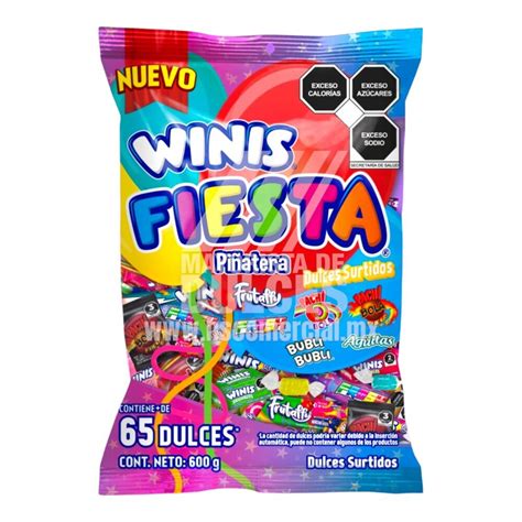 Winis piñatero FIESTA bolsa con 600g Caja con 16 bolsas 16 600g