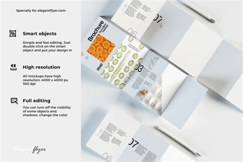 Free brochure PSD mockup on Behance