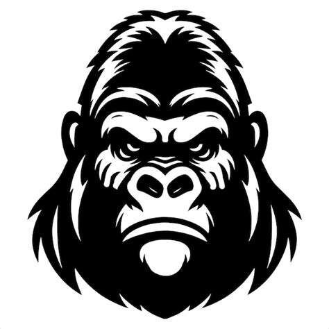 gorilla strong face svg premium ai generated vector