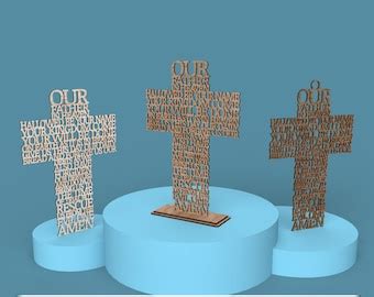 Christian Cross Lords Prayer Our Father Laser Cut File Etsy