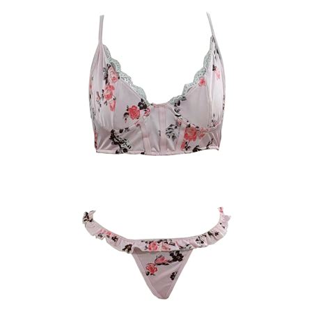 Sexy Underwear Set Vintage Flowers Embroidery Lace Flowers Lingerie