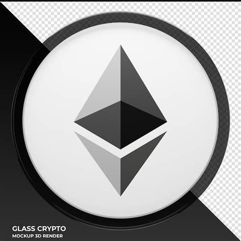 Premium Psd Ethereum Eth Glass Crypto Coin 3d Illustration