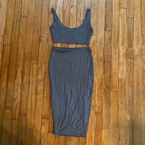 Naked Wardrobe Skirts Naked Wardrobe High Rise Midi Skirt With