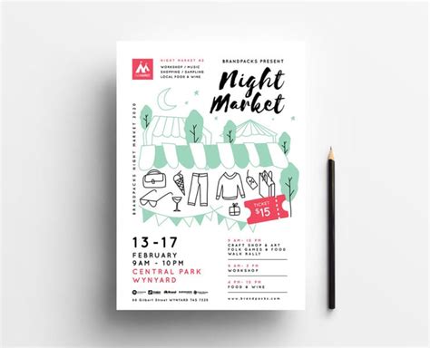 Free Night Market Poster Templates In Psd Ai And Vector Brandpacks