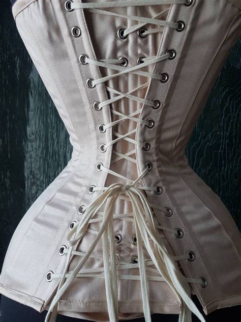 Glowing Edwardian S Bend Handmade Custom Corset In Natural Nude Ecru Satin Coutil Etsy