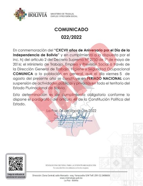 Comunicado De Prensa Ministerio De Trabajo Empleo Y Previsi N Social