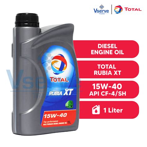 Total Rubia XT 15W40 Multigrade Mineral Lubricant Engine Oil 1L 1