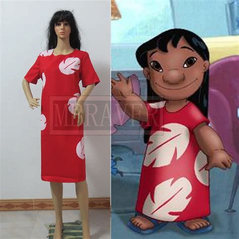 Lilo & Stitch Cosplay Costume Lilo Red Dress Costume on Aliexpress.com ...