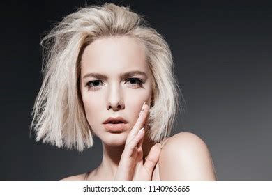 Closeup Portrait Beautiful Blonde Woman Nude Stock Photo 1120687907 Shutterstock
