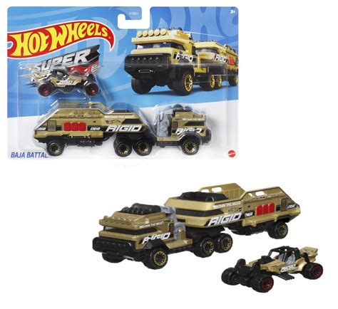 اسباب بازی فقط توی توی TOY TOY تریلی و ماشین Hot Wheels مدل Baja Battalion
