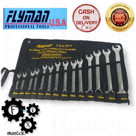 Flyman Usa Pcs Combination Wrench Set Mm Shopee Philippines