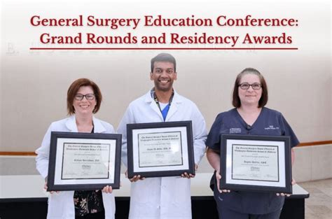 General Surgery Education Conference Grand Rounds And Residency Awards Washington University